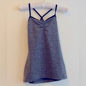 Threads 4 Thought Gray & Blue Athletic Wear Tank Top - Size XS